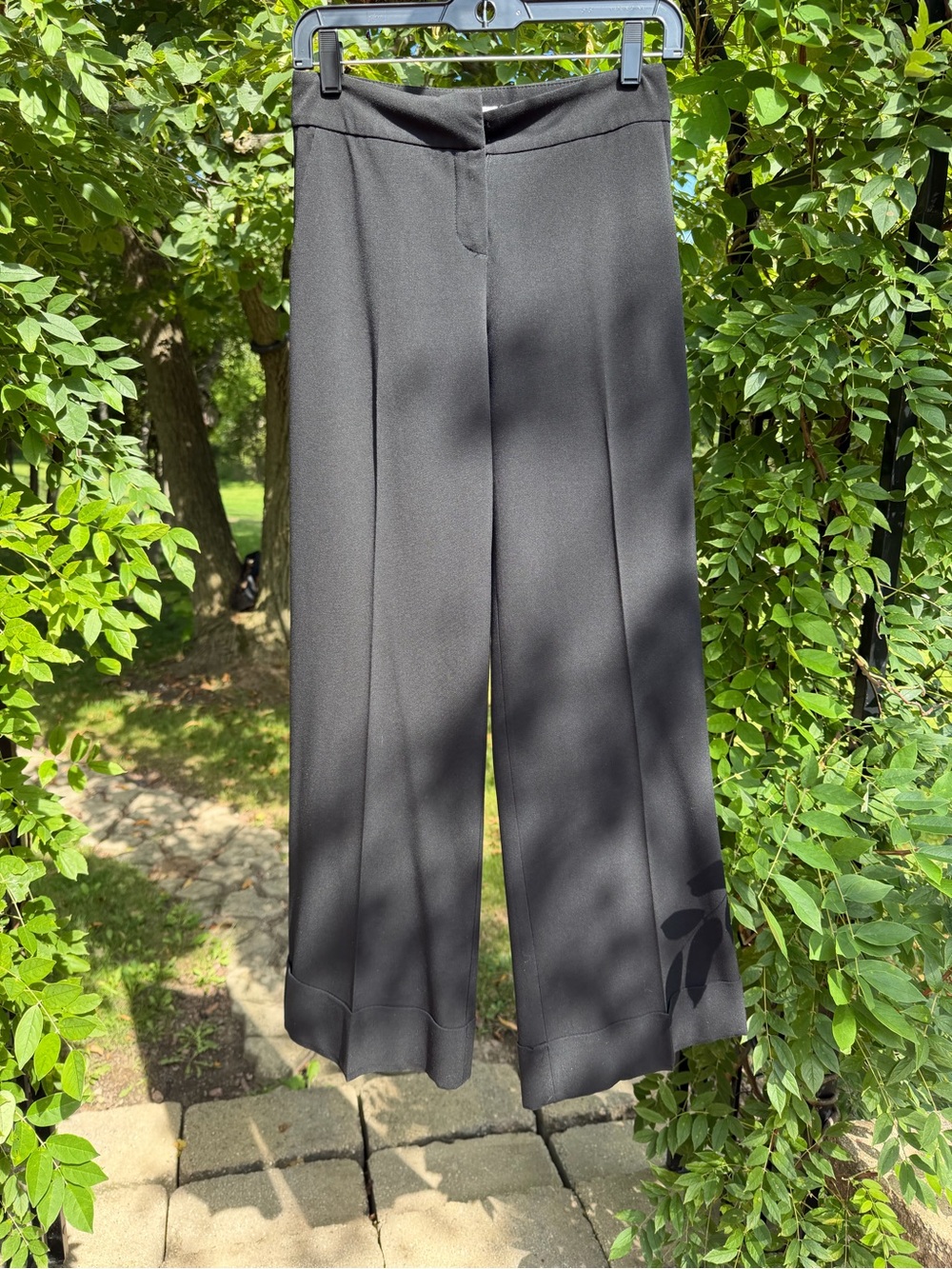 Black Wide-Leg Women's Dress Pants